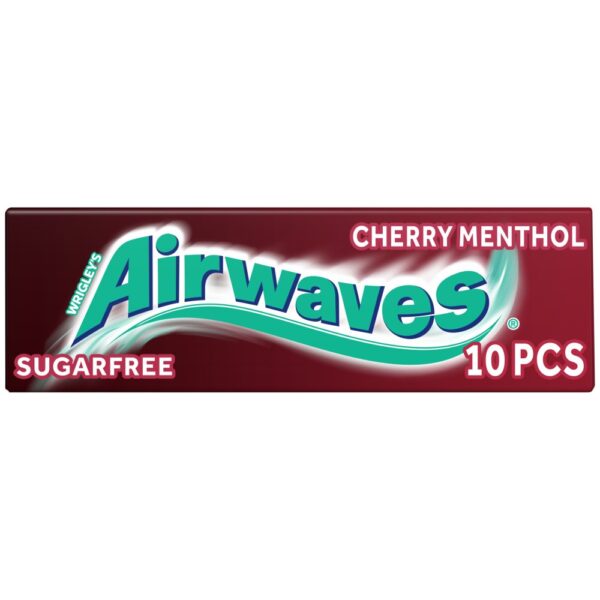 Airwaves Cherry Menthol Flavour Sugarfree Chewing Gum 10 Pieces