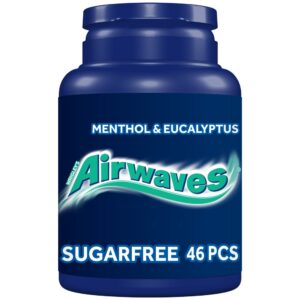 Airwaves Menthol & Eucalyptus Sugar Free Chewing Gum Bottle 46 Pieces