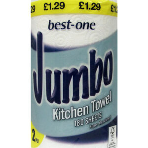 Bestone Jumbo Kitchen Towel 2ply White PM £1.29